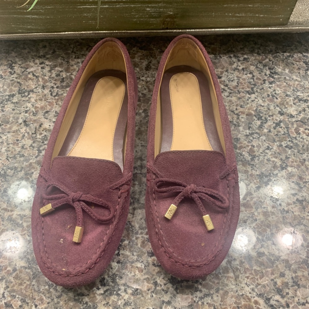 Michael Kors maroon moccasin flat.
